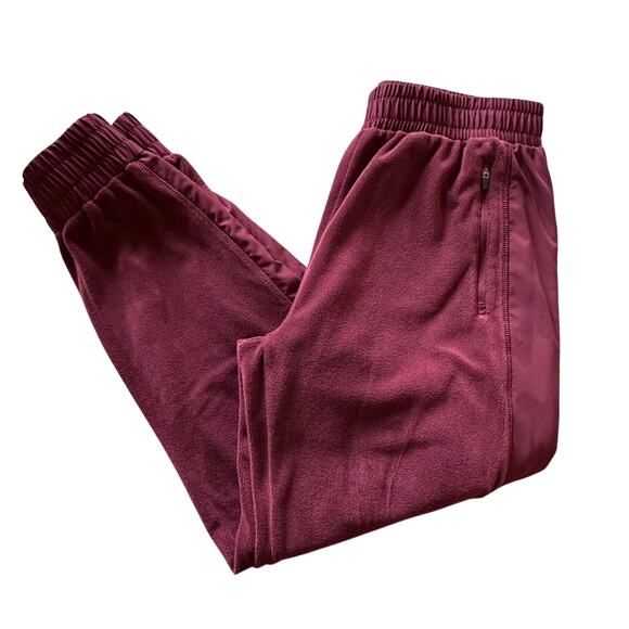 Zyia Active Cherry Red Fleece Jogger Sweats - Picture 1 of 7